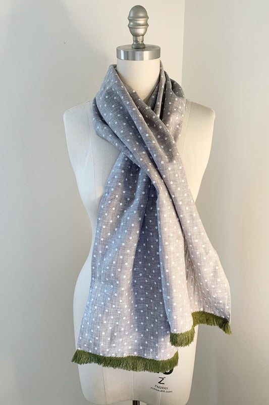 Fractal Linen Scarf - VOUS Contemporary Clothing