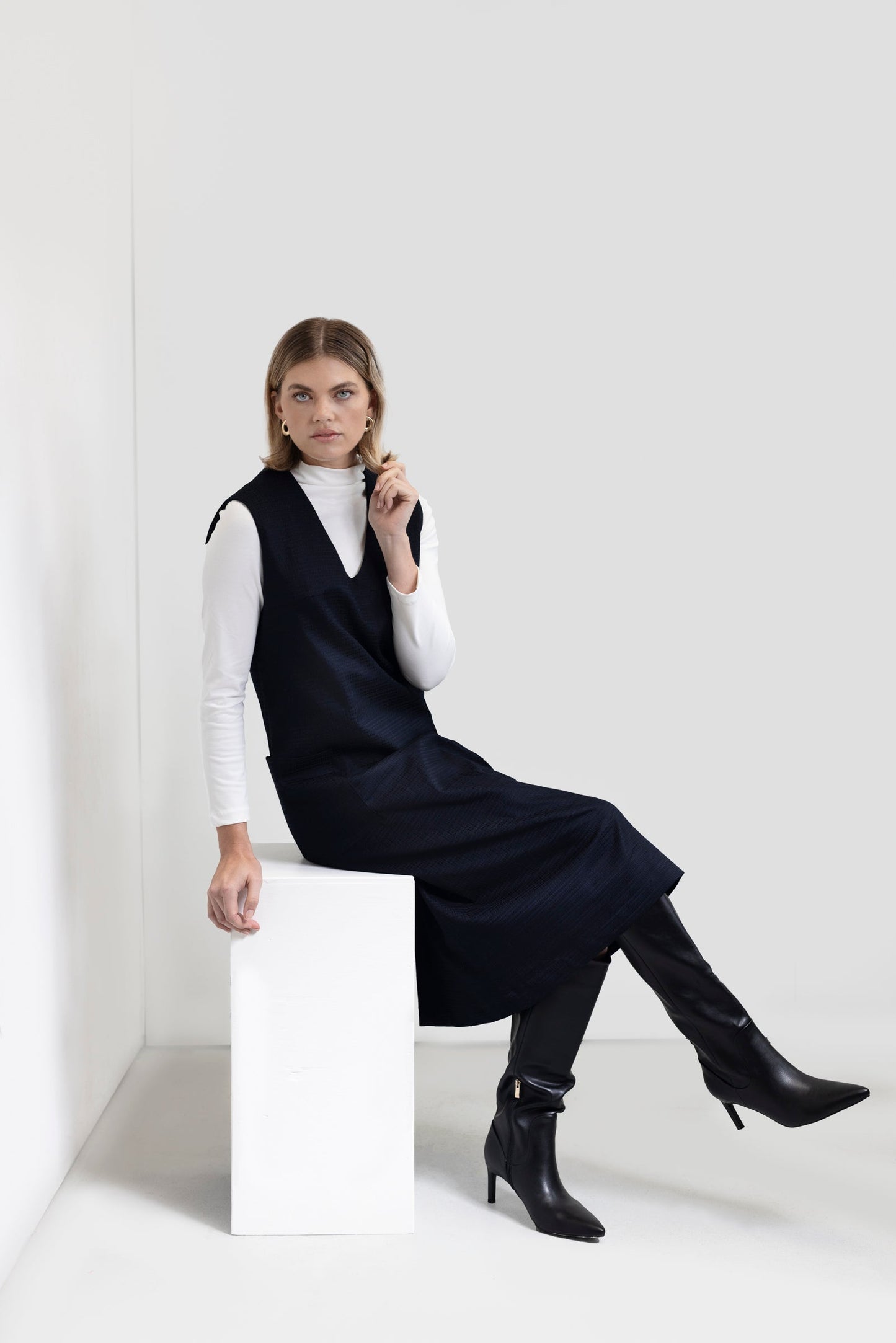 Jennifer A - Line Dress - Contemporary Style for all Seasons - VOUS Contemporary Clothing