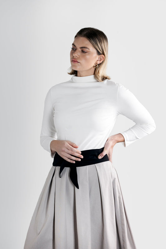 Peta Funnel Neck Top - Australian Made Quality Basic - VOUS Contemporary Clothing