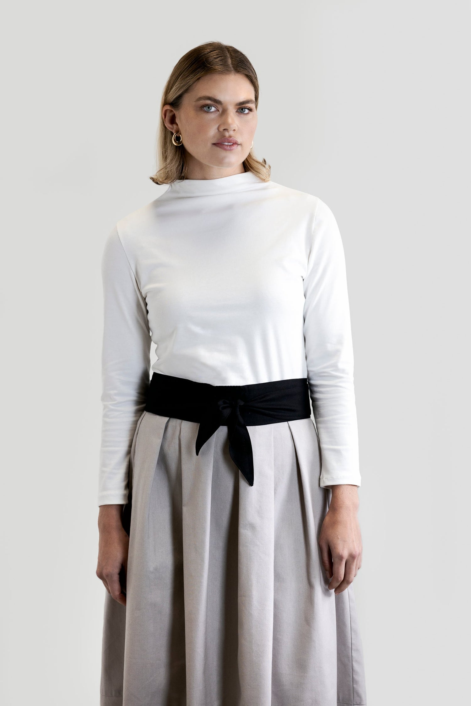 Peta Funnel Neck Top - Australian Made Quality Basic - VOUS Contemporary Clothing