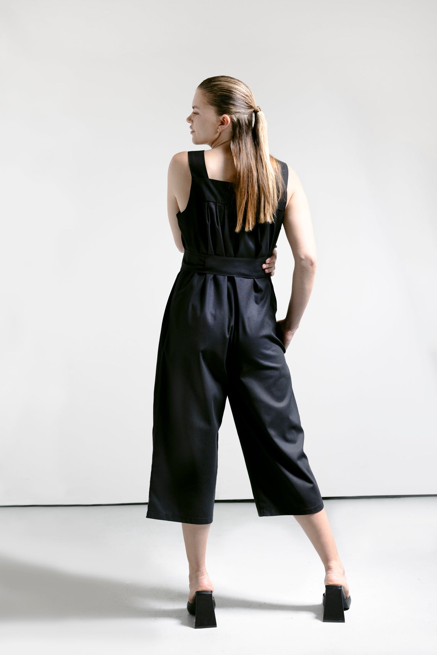 Abigail Black Linen Jumpsuit - VOUS Contemporary Clothing