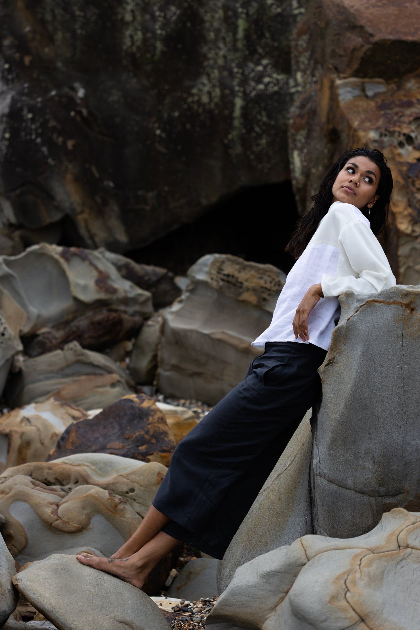 Basalt Panelled Pant VOUS Ethical Womenswear