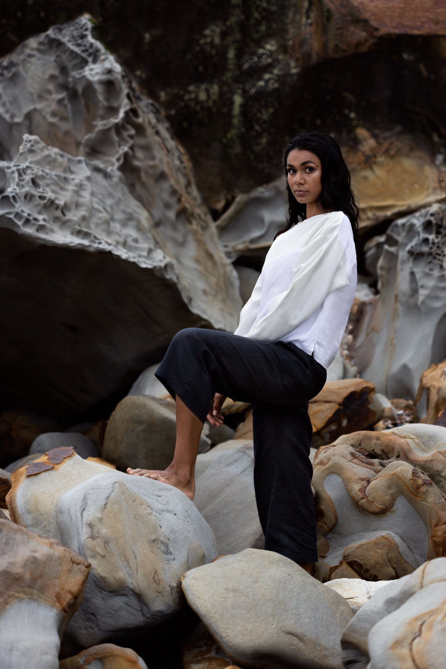 Basalt Panelled Pant VOUS Ethical Womenswear