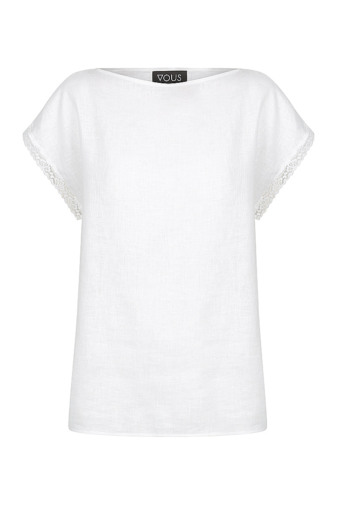 Èze Lace Trim Top - VOUS Contemporary Clothing