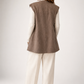 Model wearing the Lorna Tailored wool vest back view