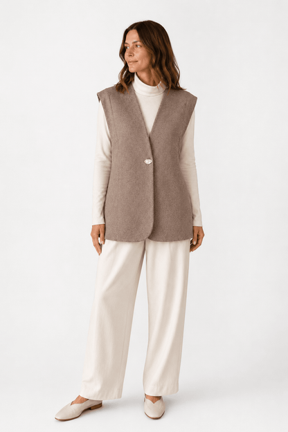 Lorna Tailored Wool Vest-Worn for years to come - VOUS Contemporary Clothing