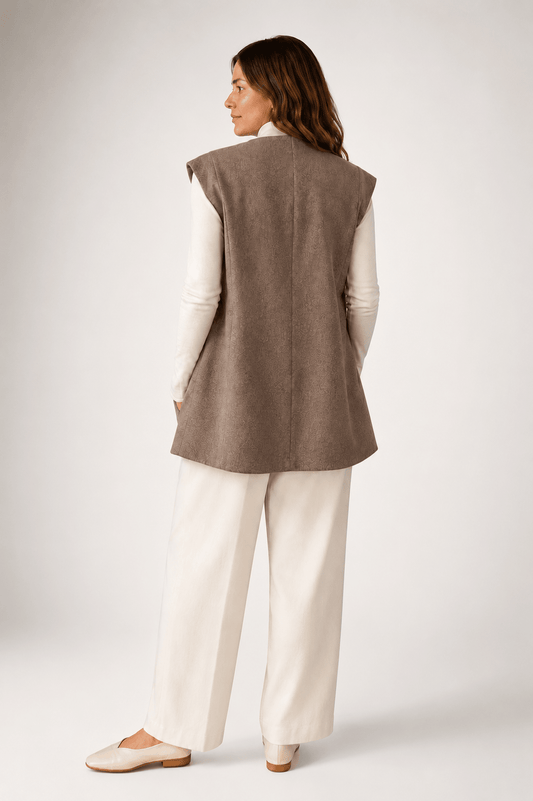 Lorna Tailored Wool Vest-Worn for years to come - VOUS Contemporary Clothing