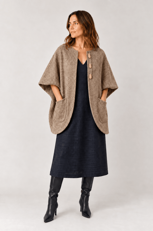 Peta Cocoon Wool Jacket- A coat you will keep forever - VOUS Contemporary Clothing
