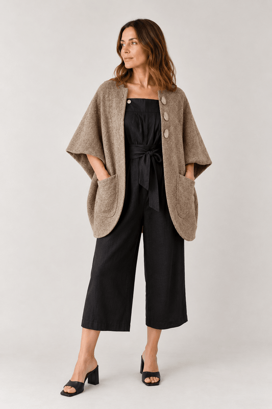 Peta Cocoon Wool Jacket- A coat you will keep forever - VOUS Contemporary Clothing