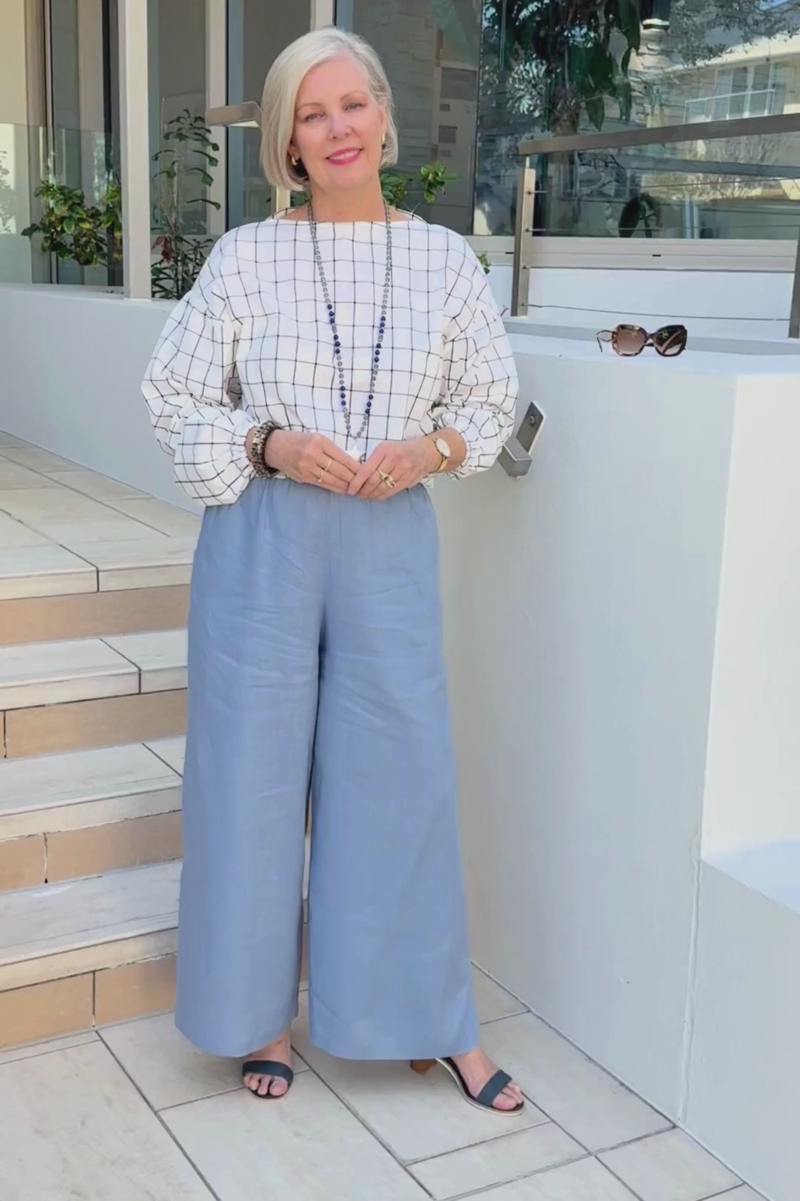 VOUS Women wearing the Mesa Top and Firmament Trousers