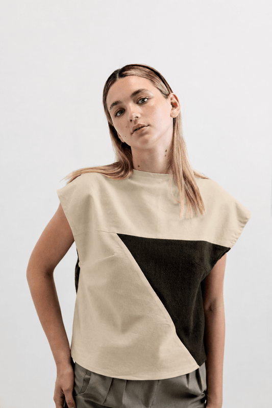 Sienna Panelled Vest - VOUS Contemporary Clothing