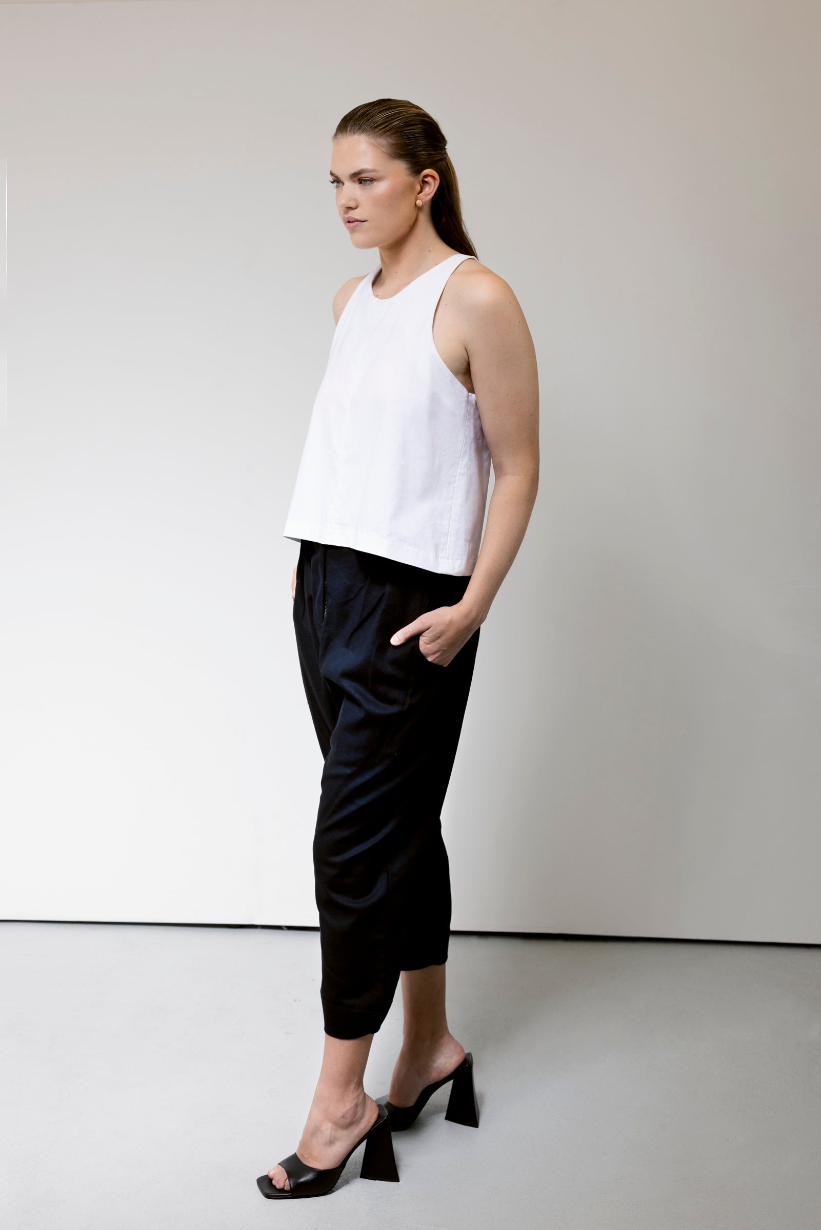 Peta Cocoon Pant-Black - VOUS Contemporary Clothing